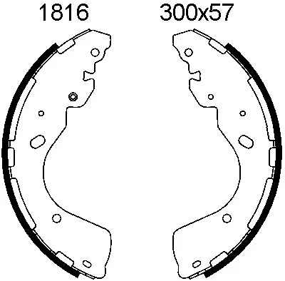 Brake Shoe Set (01816)