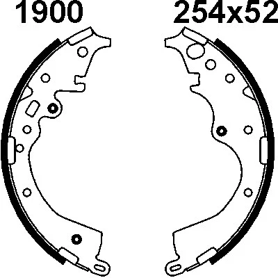 Brake Shoe Set (01900)