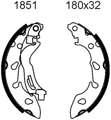 Brake Shoe Set (01851)