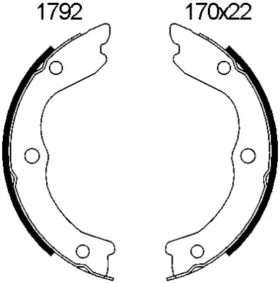 Brake Shoe Set, parking brake (01792)