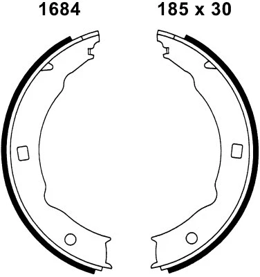 Brake Shoe Set, parking brake (01684)