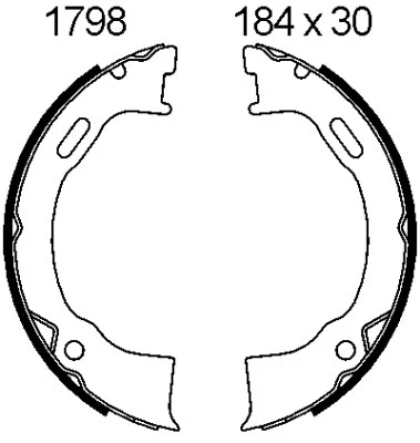 Brake Shoe Set, parking brake (01798)
