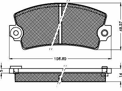 Brake Pad Set, disc brake (10323)