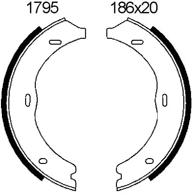 Brake Shoe Set, parking brake (01795)