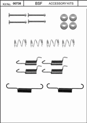 Accessory Kit, parking brake shoes (00738)