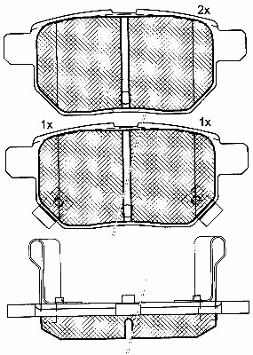 Brake Pad Set, disc brake (10868)
