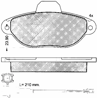 Brake Pad Set, disc brake (10799)