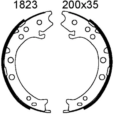 Brake Shoe Set, parking brake (01823)