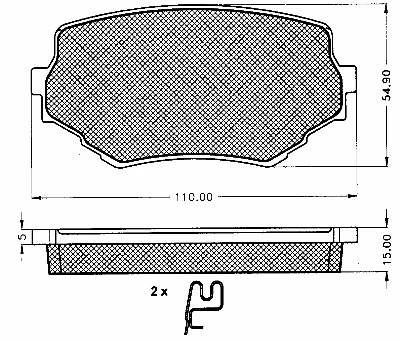 Brake Pad Set, disc brake (10407)