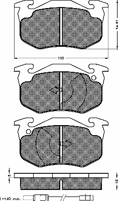 Brake Pad Set, disc brake (10527)
