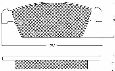 Brake Pad Set, disc brake (10622)