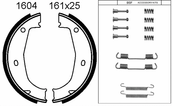 Brake Shoe Set, parking brake (01604K)