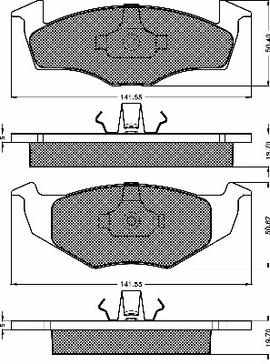 Brake Pad Set, disc brake (10416)