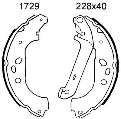 Brake Shoe Set (01729)