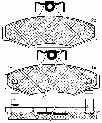 Brake Pad Set, disc brake (10950)