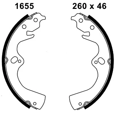 Brake Shoe Set (01655)