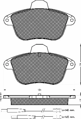 Brake Pad Set, disc brake (10348)