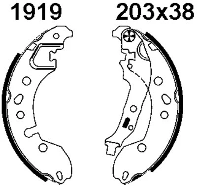 Brake Shoe Set (01919)