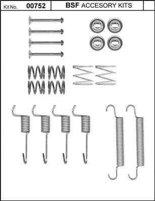 Accessory Kit, parking brake shoes (00752)