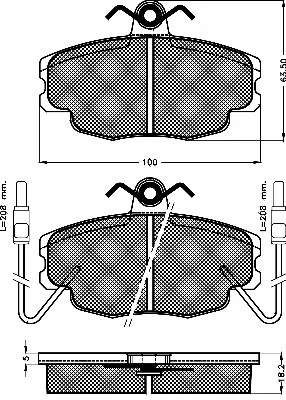 Brake Pad Set, disc brake (10250)