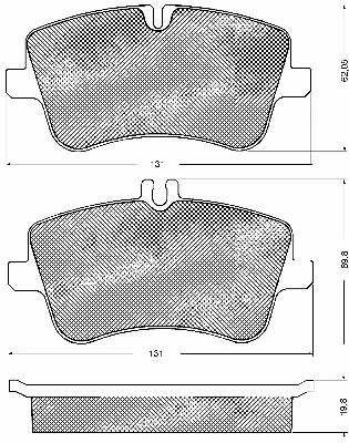 Brake Pad Set, disc brake (10745)