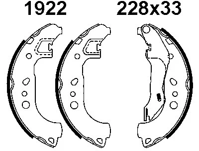 Brake Shoe Set (01922)