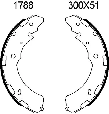 Brake Shoe Set (01788)