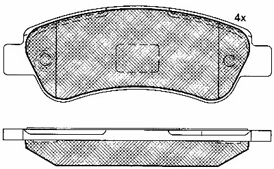 Brake Pad Set, disc brake (10786)