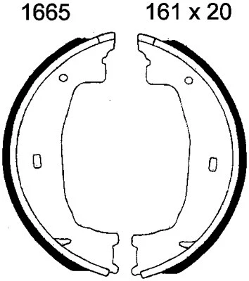 Brake Shoe Set, parking brake (01665)