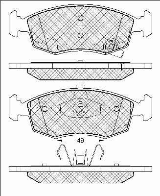 Brake Pad Set, disc brake (20032)