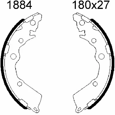 Brake Shoe Set (01884)