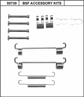 Accessory Kit, parking brake shoes (00739)
