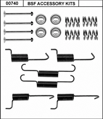 Accessory Kit, parking brake shoes (00740)