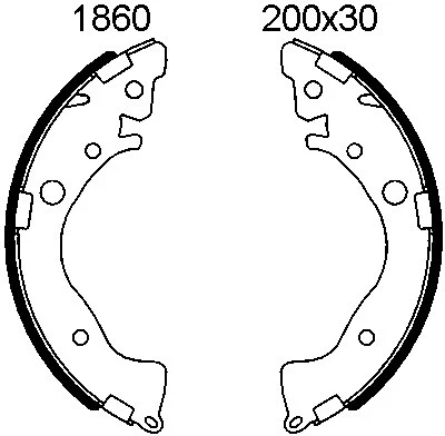 Brake Shoe Set (01860)