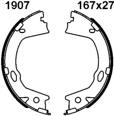 Brake Shoe Set, parking brake (01907)