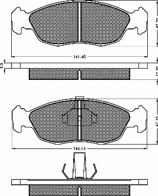 Brake Pad Set, disc brake (10378)