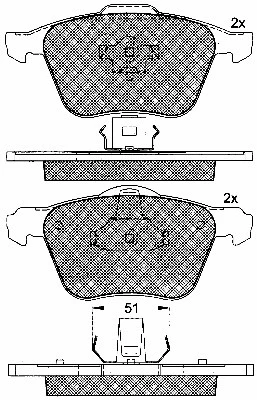 Brake Pad Set, disc brake (10816)