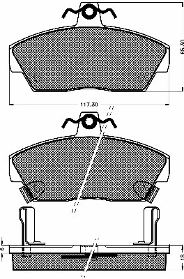 Brake Pad Set, disc brake (10122)