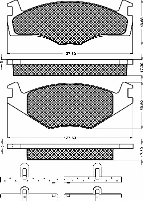 Brake Pad Set, disc brake (10212)