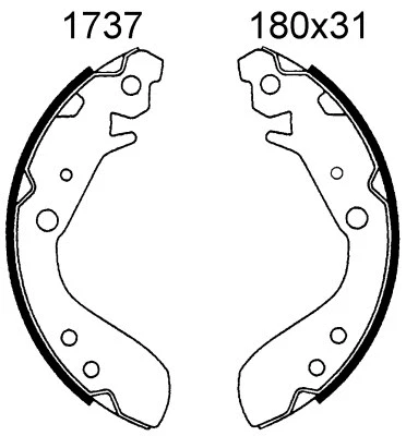 Brake Shoe Set (01737)