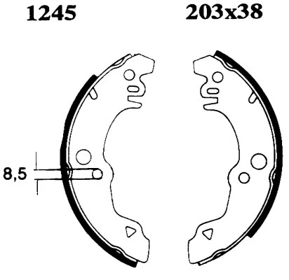Brake Shoe Set (01245)
