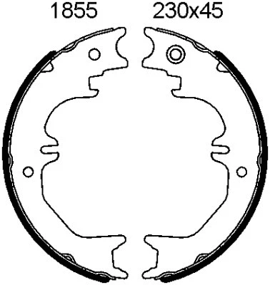 Brake Shoe Set, parking brake (01855)