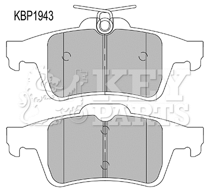 Brake Pad Set, disc brake (KBP1943)