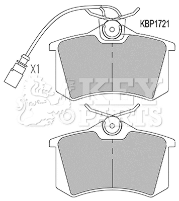 Brake Pad Set, disc brake (KBP1721)