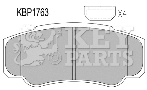 Brake Pad Set, disc brake (KBP1763)
