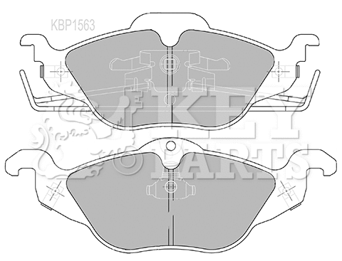 Brake Pad Set, disc brake (KBP1563)
