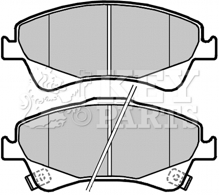 Brake Pad Set, disc brake (KBP2080)