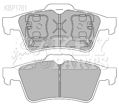 Brake Pad Set, disc brake (KBP1761)