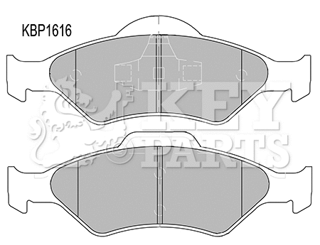 Brake Pad Set, disc brake (KBP1616)