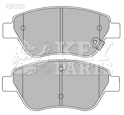 Brake Pad Set, disc brake (KBP2000)